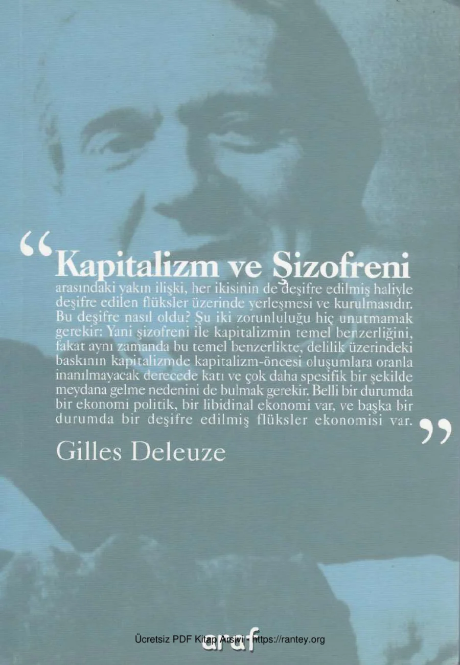 Kapitalizm ve Şizofreni Araf Yayınları kapak görseli