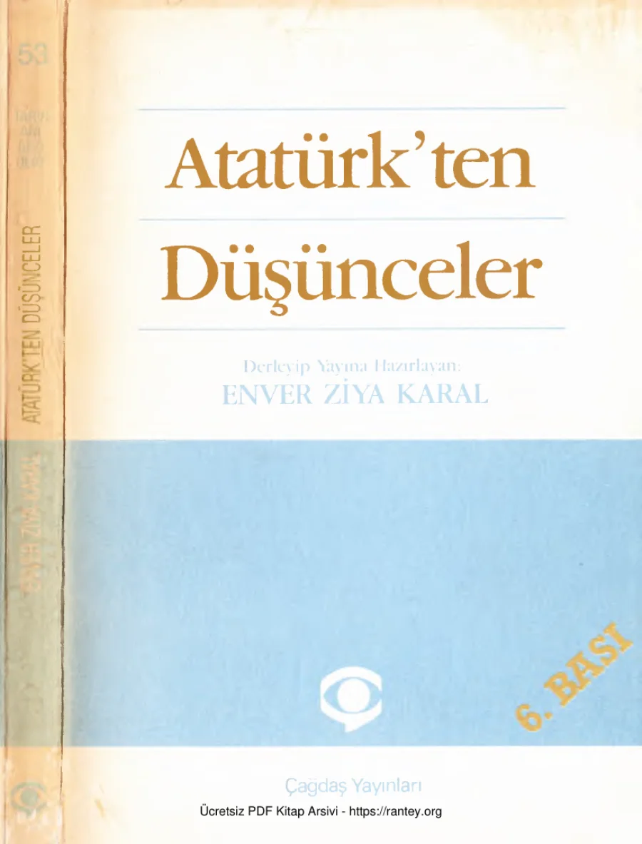 Karal Atatürkten Düşünceler Çağdaş Yayınları kapak görseli