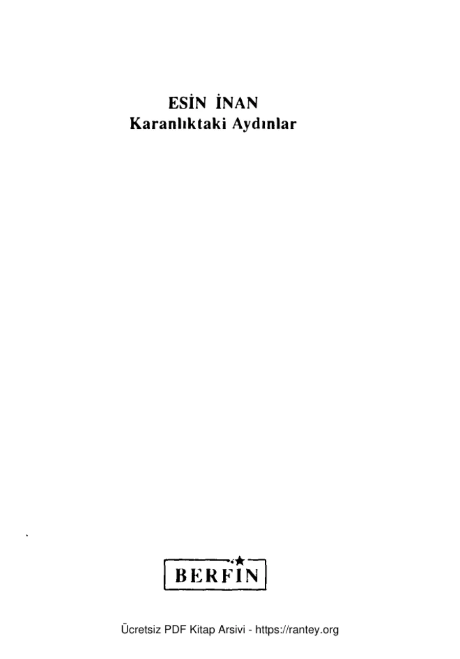Karanlıktaki Aydınlar Berfin Yayınları kapak görseli