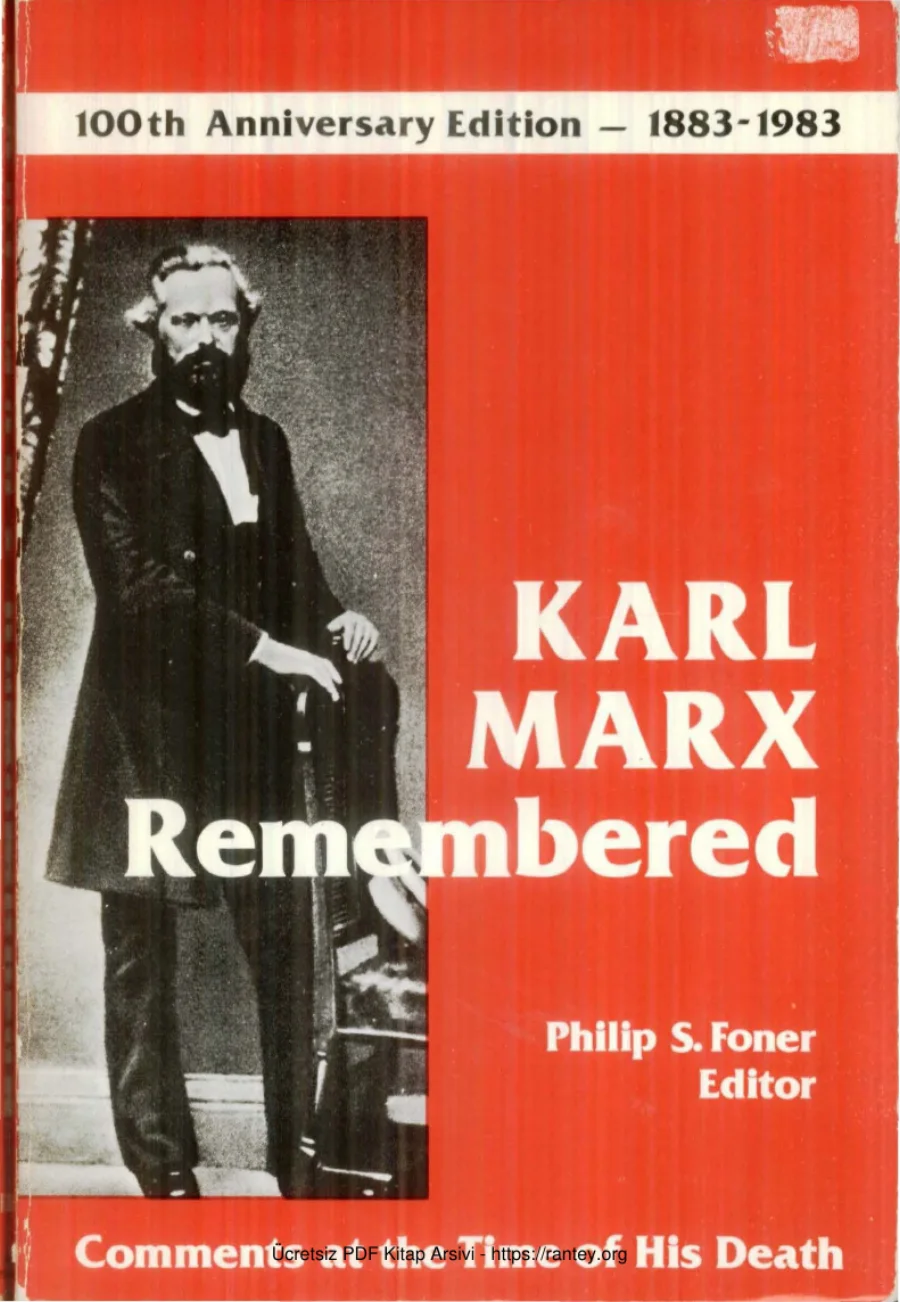 Karl Marks Remembered Synthesis Publications Press kapak görseli