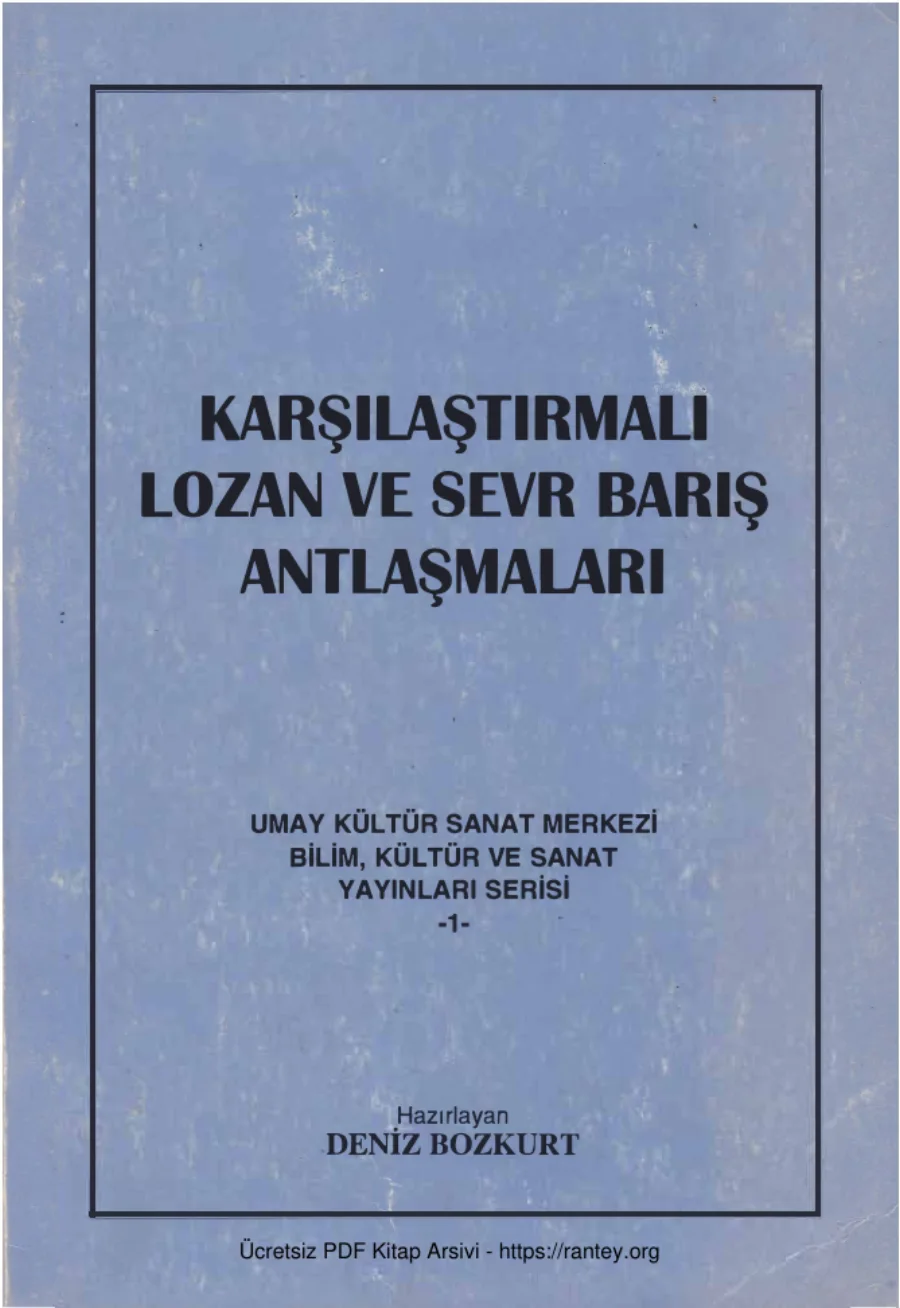 Karşılaştırmalı Lozan Ve Sevr Barış Antlaşmaları kapak görseli