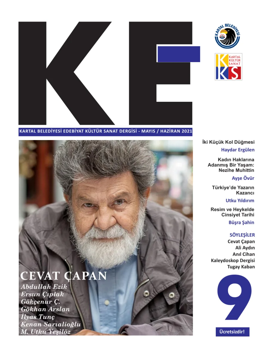 Kartal Belediyesi Edebiyat Kültür Sanat Dergisi Sayı 09 Mayıs Haziran kapak görseli