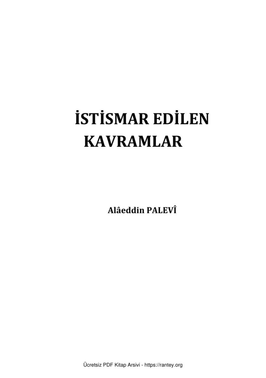 Kavramlar Alaeddin Palevi Ebu Abdulmumin Tekin Mıhçı kapak görseli