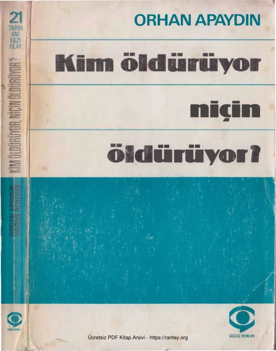 Kim Öldürüyor, Niçin Öldürüyor? kapak görseli