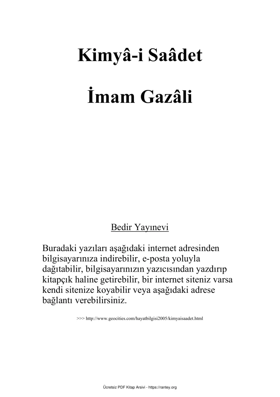 Kimya i Saadet kapak görseli