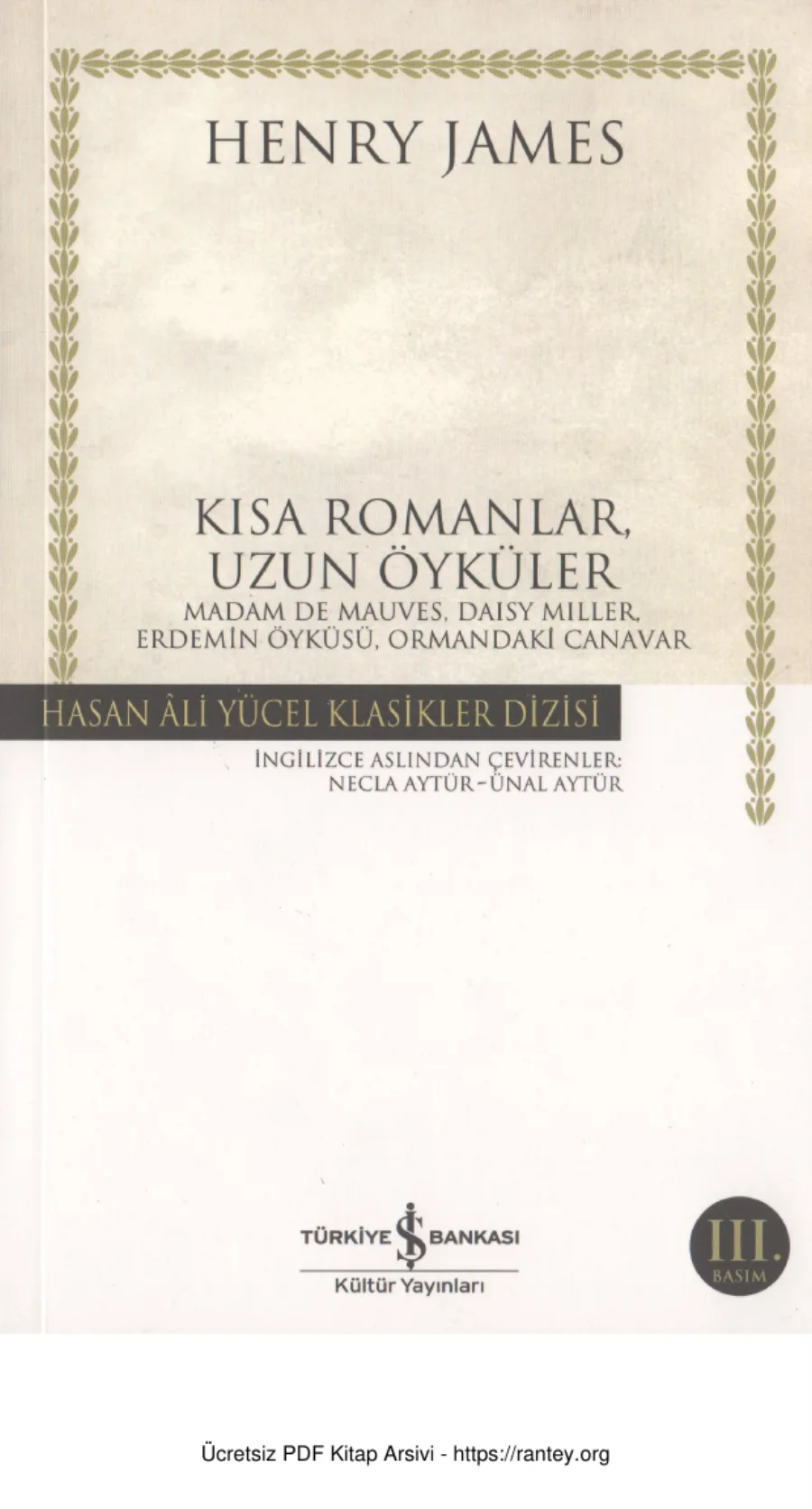 Kısa Romanlar Uzun Öyküler kapak görseli