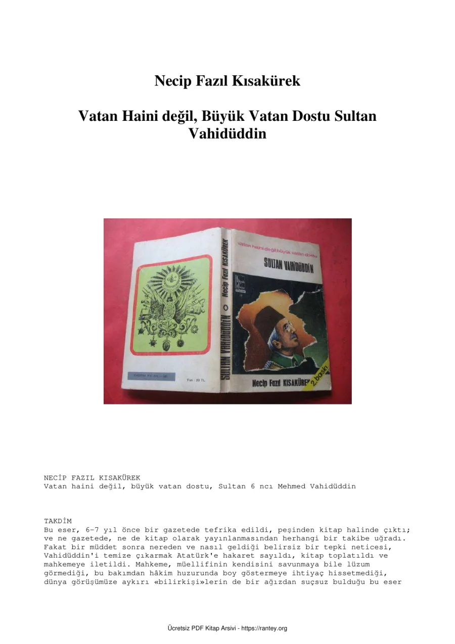 Kisakurek Vahiduddin kapak görseli