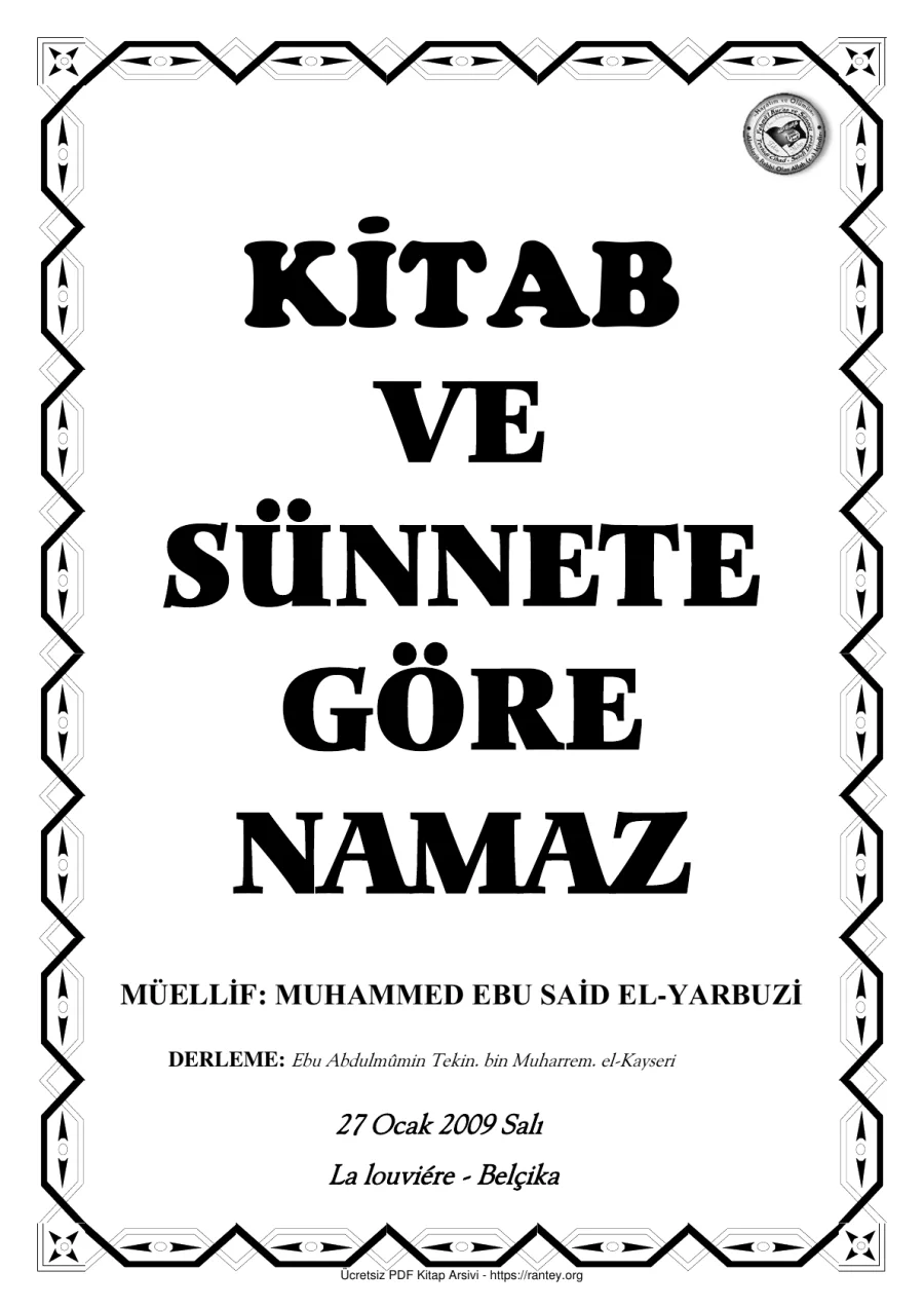 KİTAB VE SÜNNETE GÖRE NAMAZ EBU SAİD Ebu Abdulmumin Tekin Mıhçı kapak görseli