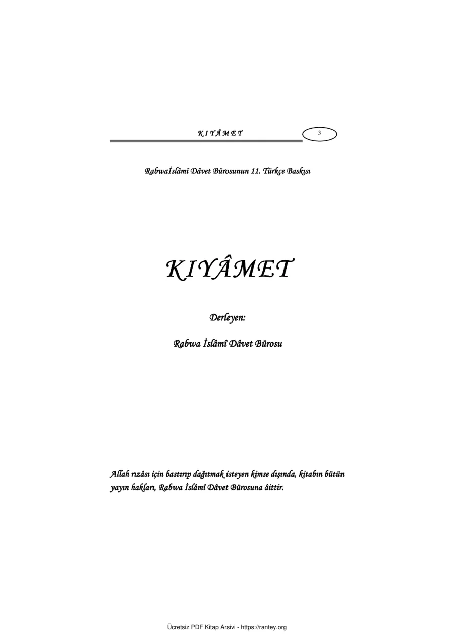 KIYAMET GÜNÜ Ebu Abdulmumin Tekin Mıhçı kapak görseli