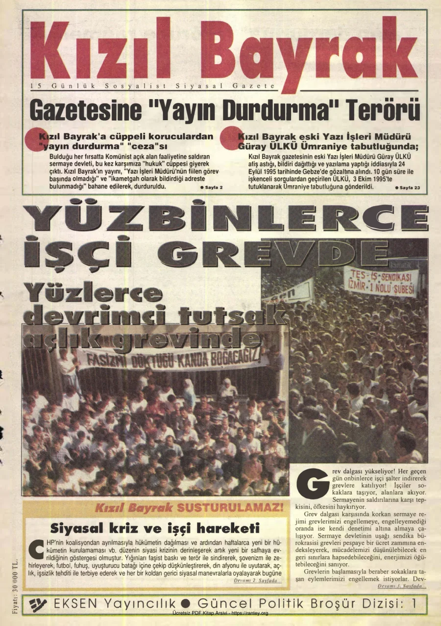 Kızılbayrak Yıl 1995 Sayı 31 21 Ekim kapak görseli