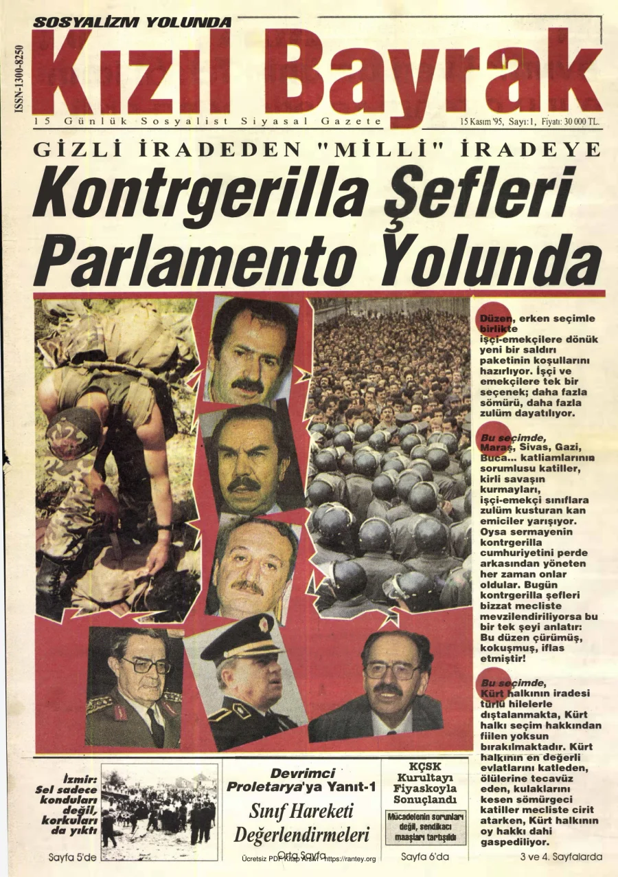 Kızılbayrak Yıl 1995 Sayı 33 15 Kasım kapak görseli
