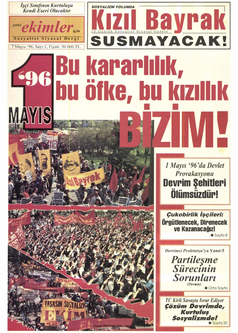 Kızılbayrak Yıl 1996 Sayı 05 7 Mayıs kapak görseli