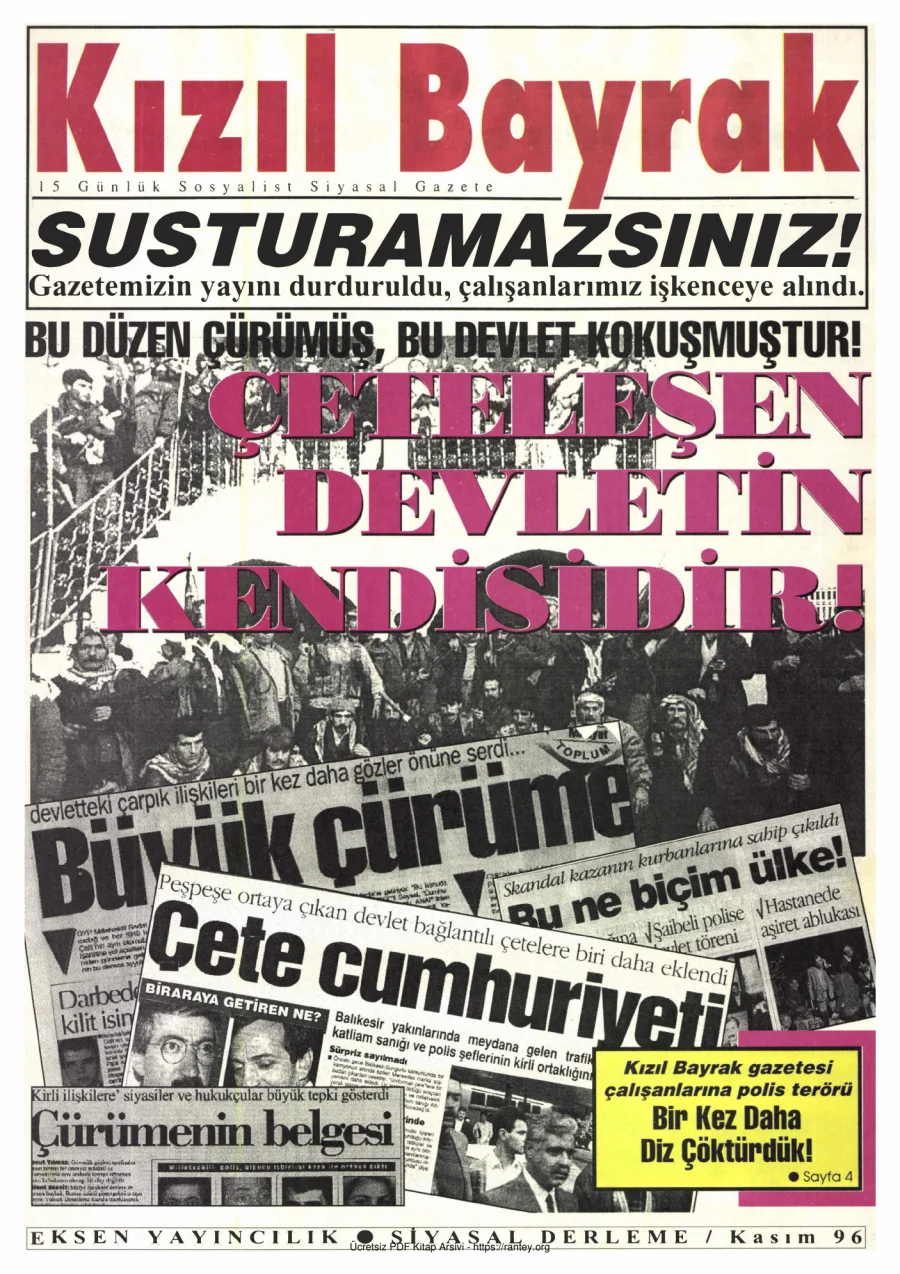 Kızılbayrak Yıl 1996 Sayı 16 17 Kasım kapak görseli