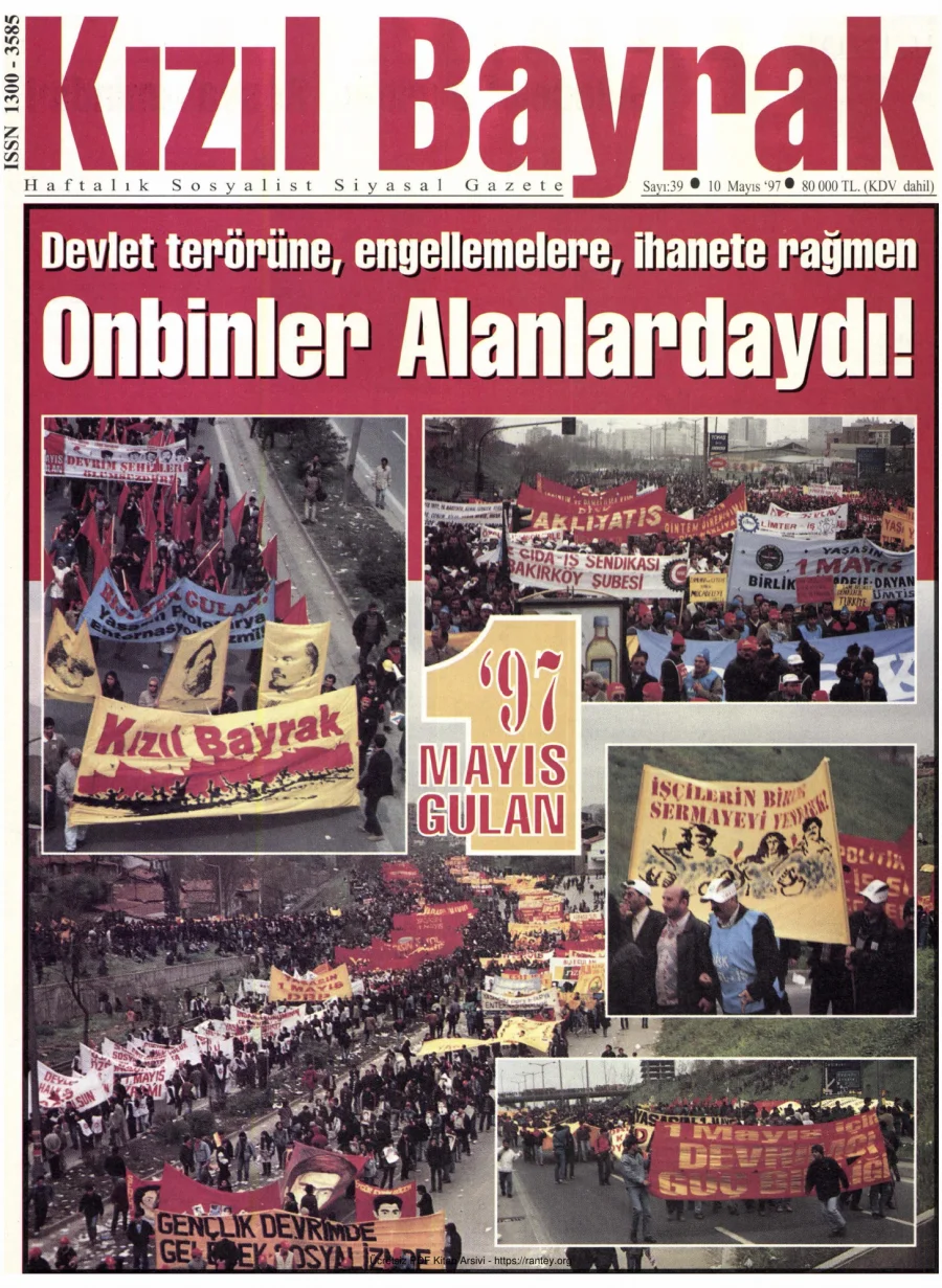Kızılbayrak Yıl 1997 Sayı 09 10 Mayıs kapak görseli