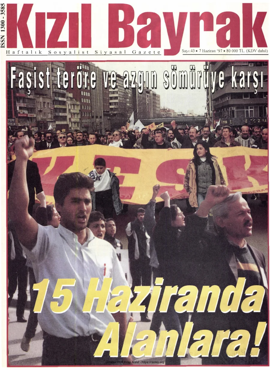 Kızılbayrak Yıl 1997 Sayı 13 7 Haziran kapak görseli