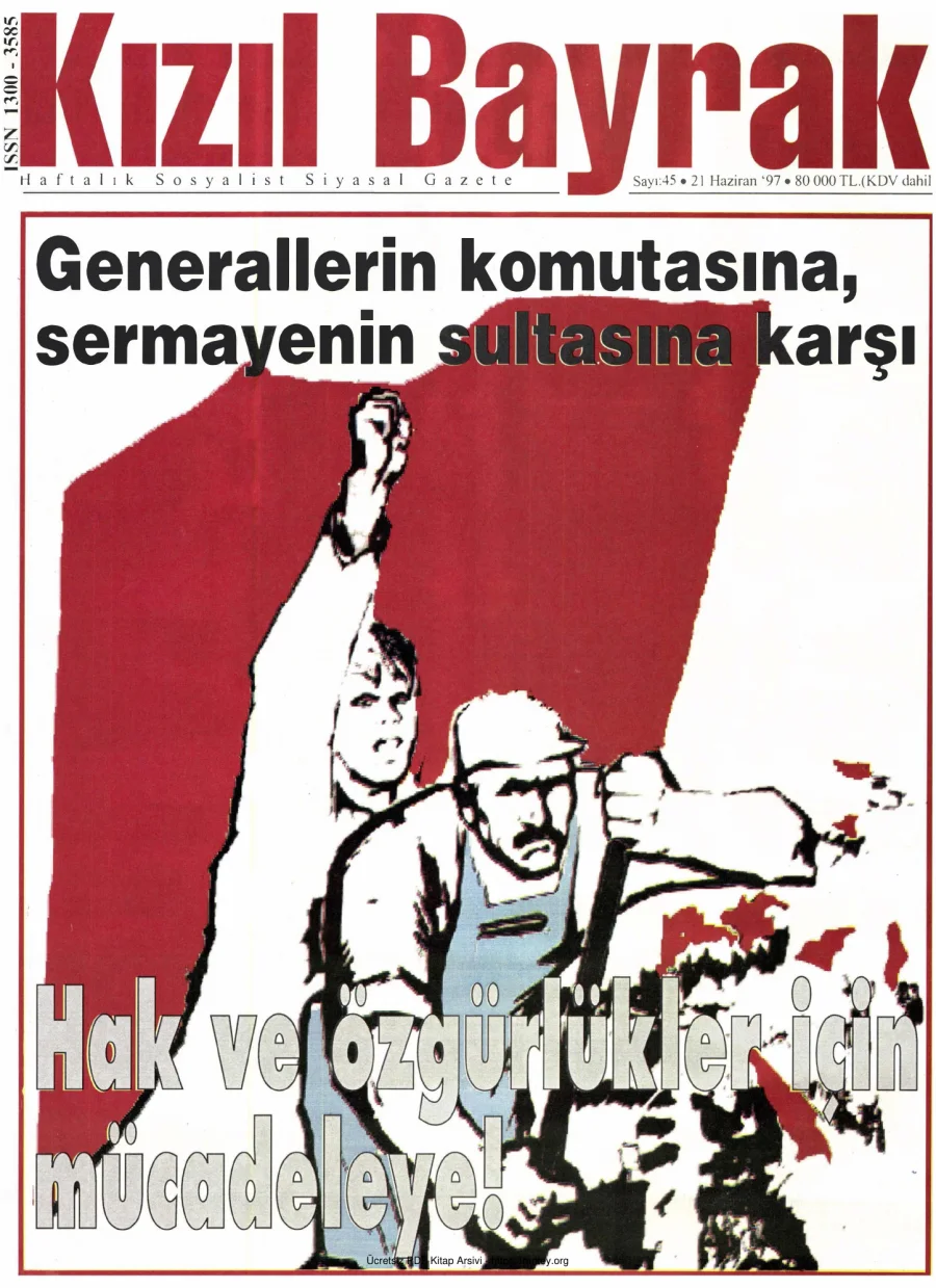Kızılbayrak Yıl 1997 Sayı 15 21 Haziran kapak görseli