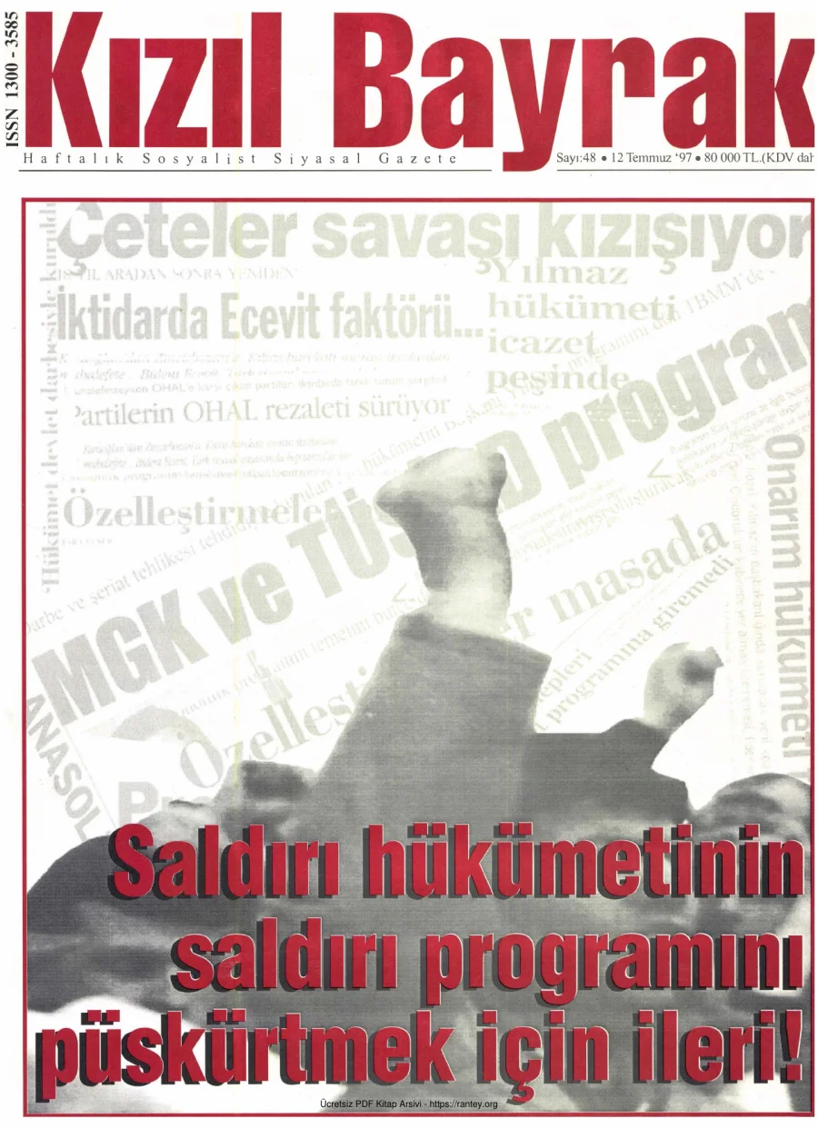 Kızılbayrak Yıl 1997 Sayı 18 12 Temmuz kapak görseli