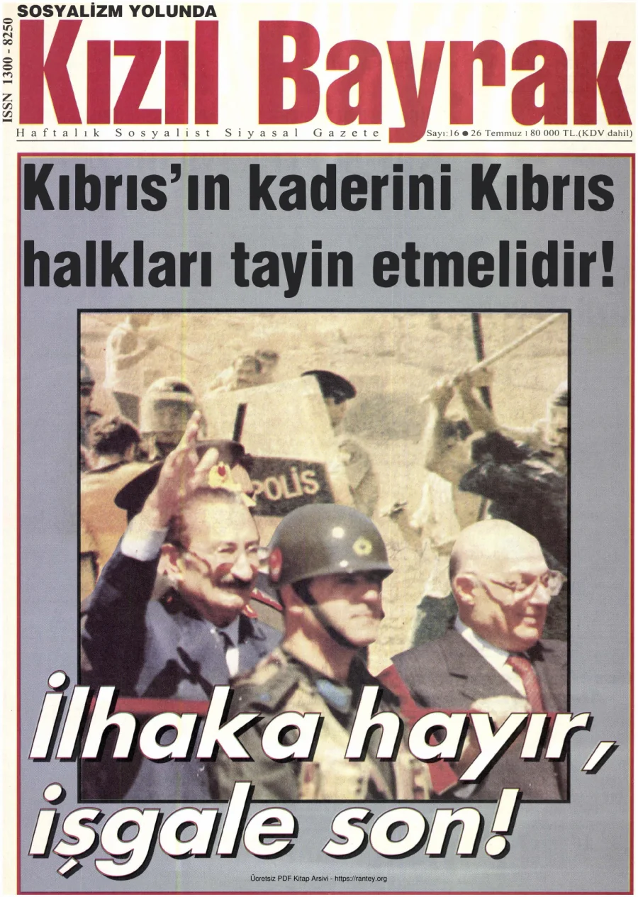 Kızılbayrak Yıl 1997 Sayı 20 26 Temmuz kapak görseli
