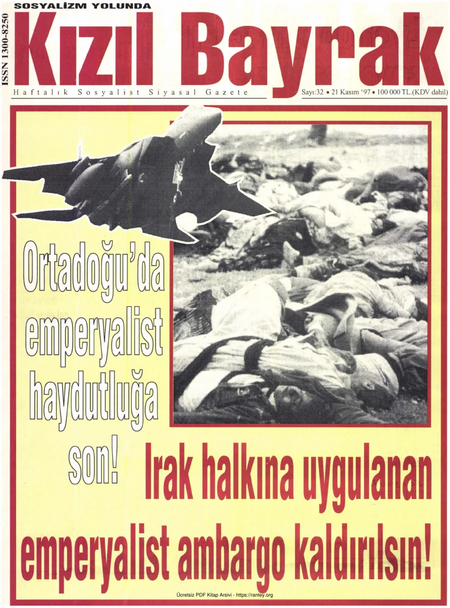 Kızılbayrak Yıl 1997 Sayı 36 21 Kasım kapak görseli