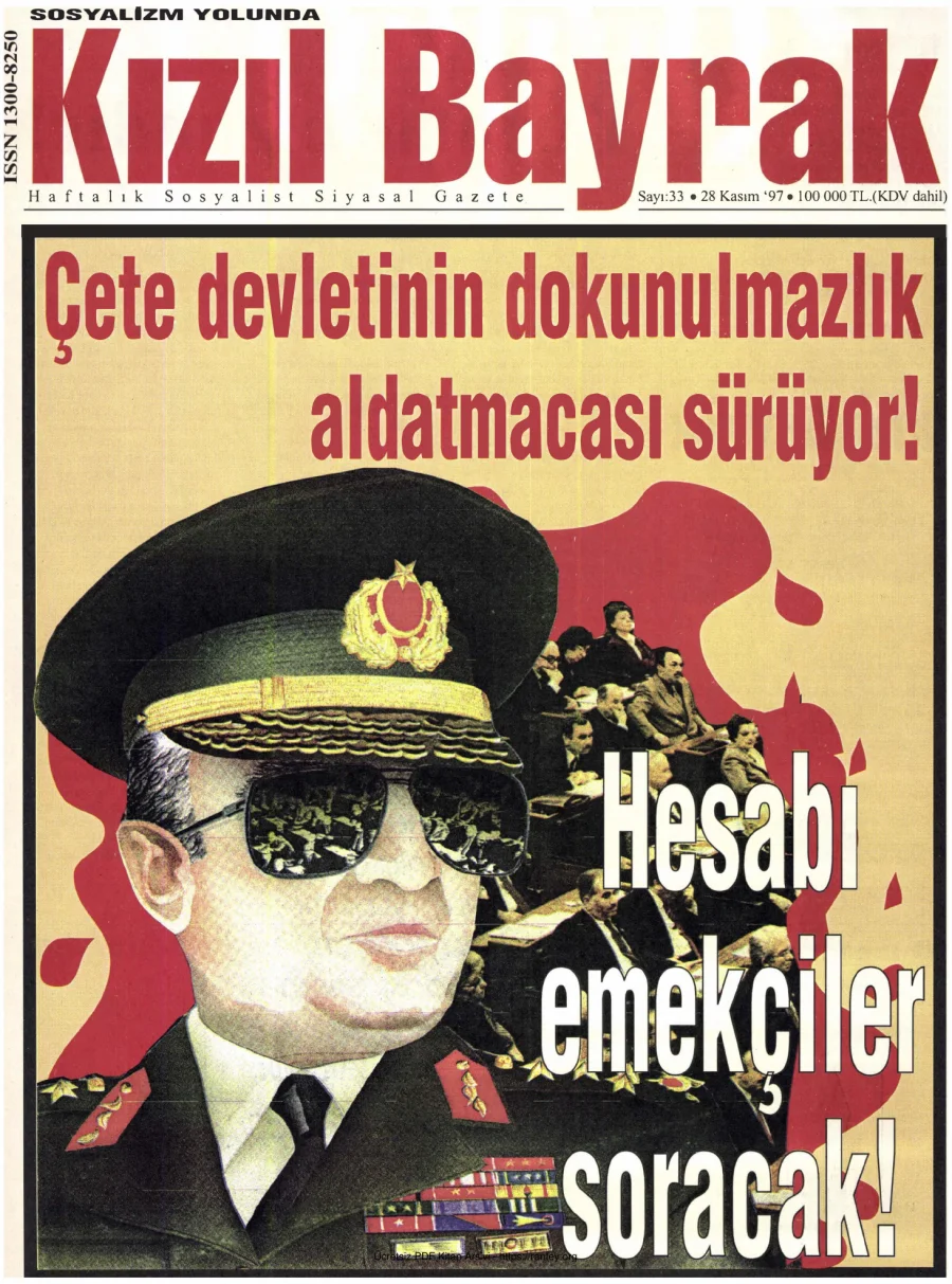 Kızılbayrak Yıl 1997 Sayı 37 28 Kasım kapak görseli