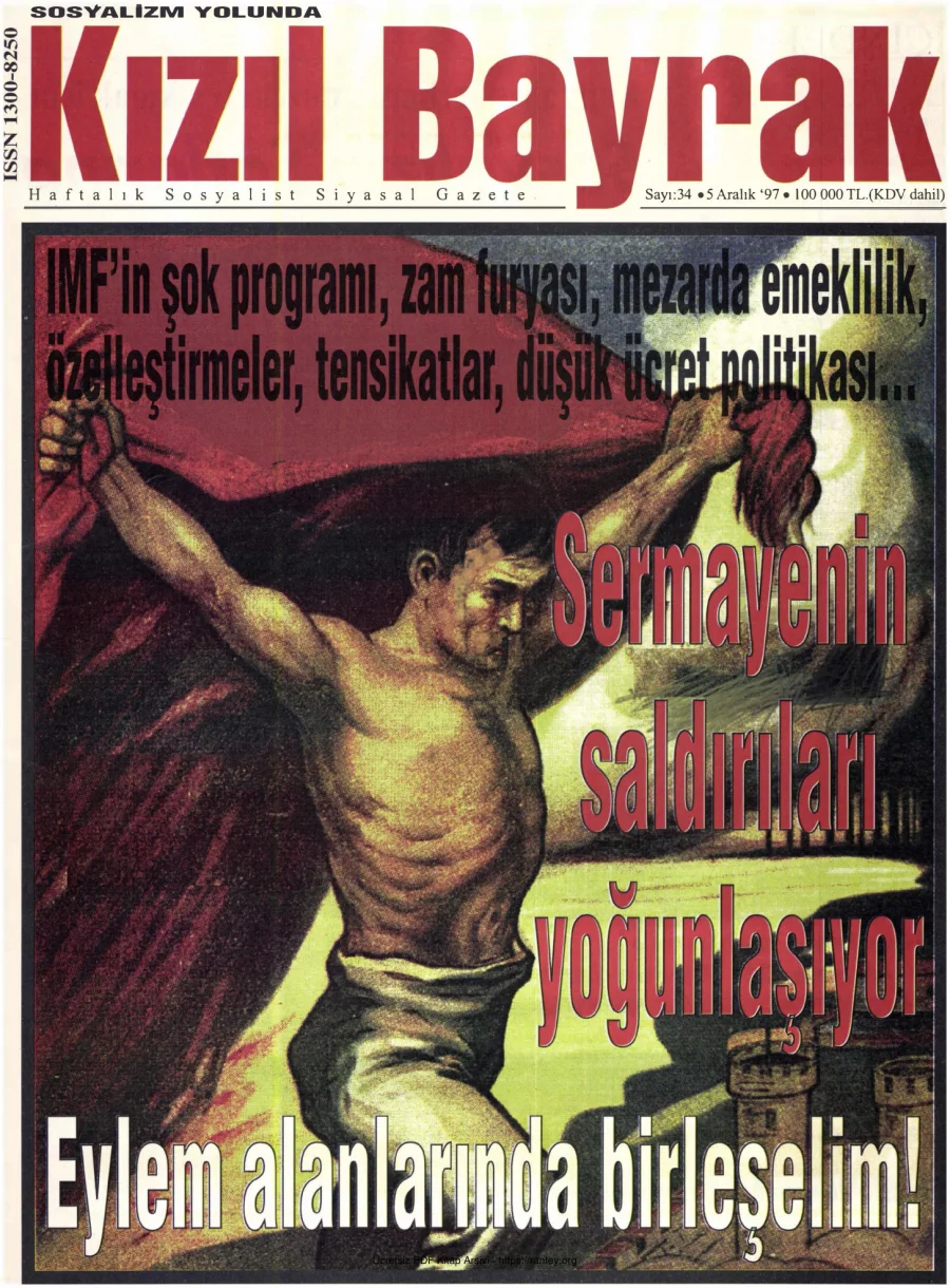 Kızılbayrak Yıl 1997 Sayı 38 5 Aralık kapak görseli