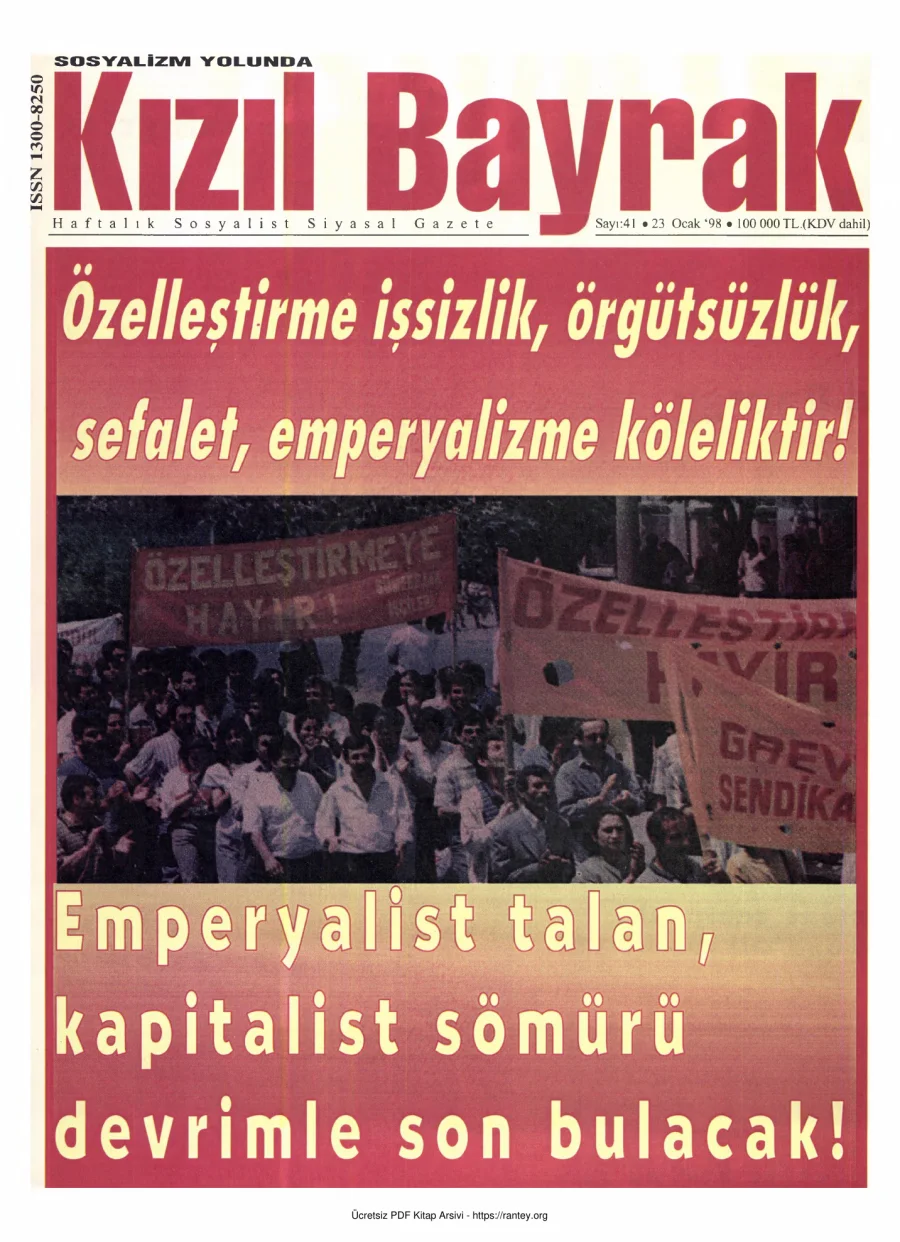 Kızılbayrak Yıl 1998 Sayı 04 23 Ocak kapak görseli