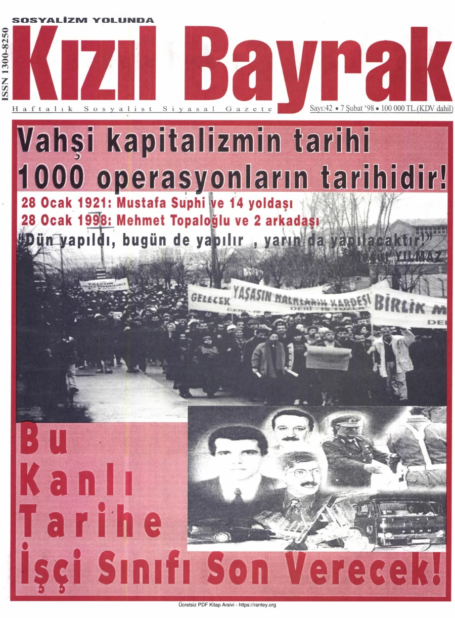 Kızılbayrak Yıl 1998 Sayı 05 7 Şubat kapak görseli