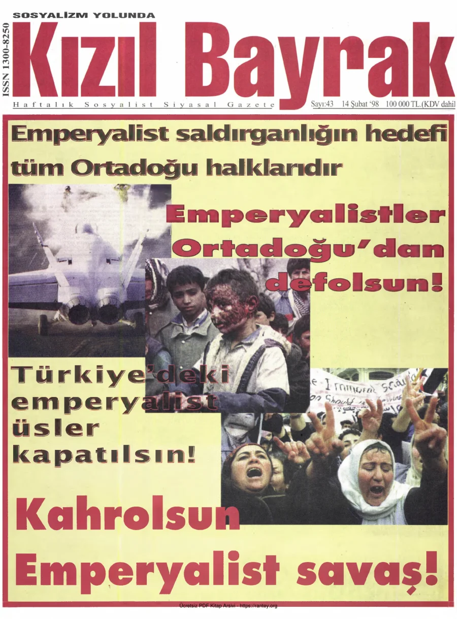 Kızılbayrak Yıl 1998 Sayı 06 14 Şubat kapak görseli