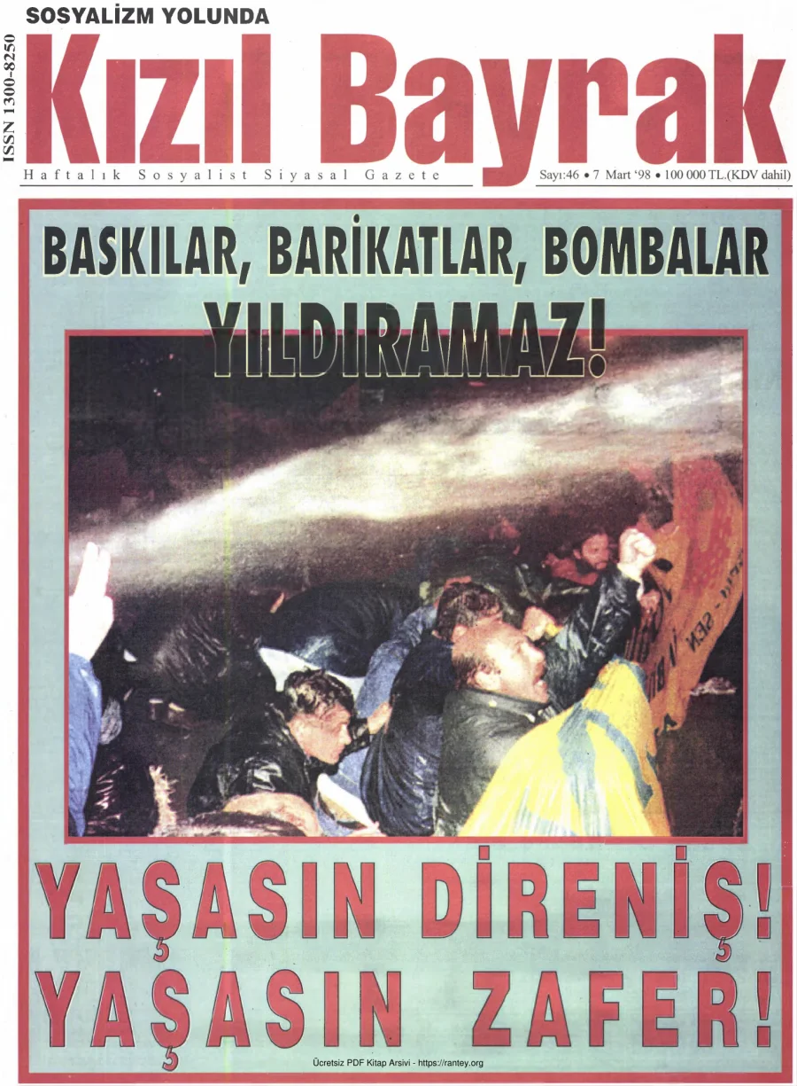 Kızılbayrak Yıl 1998 Sayı 09 7 Mart kapak görseli
