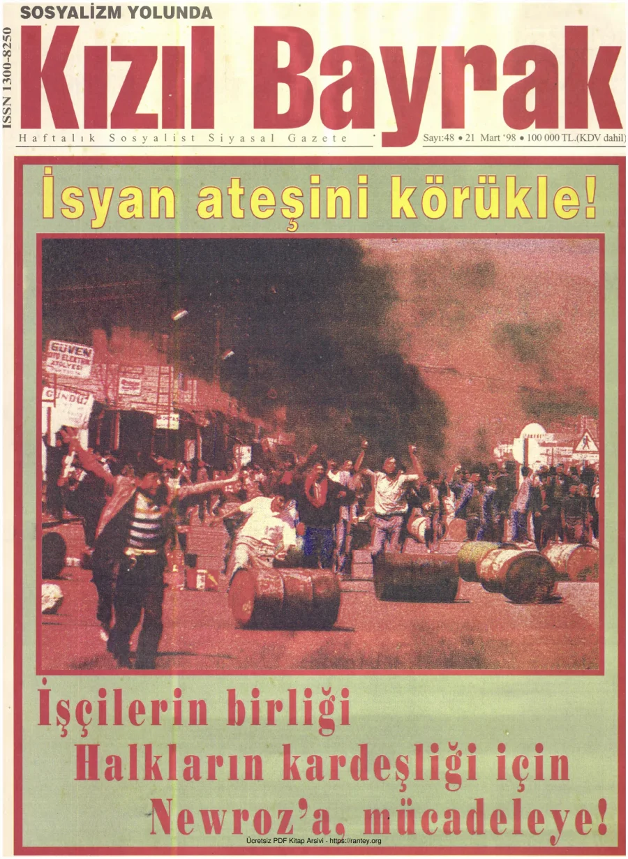 Kızılbayrak Yıl 1998 Sayı 11 21 Mart kapak görseli