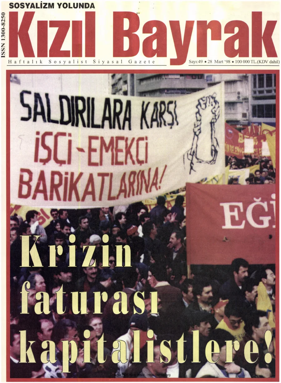 Kızılbayrak Yıl 1998 Sayı 12 28 Mart kapak görseli