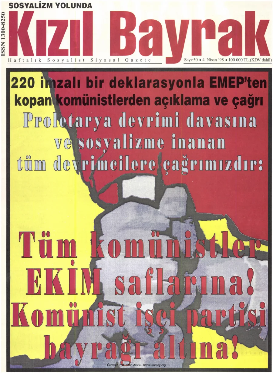 Kızılbayrak Yıl 1998 Sayı 13 4 Nisan kapak görseli