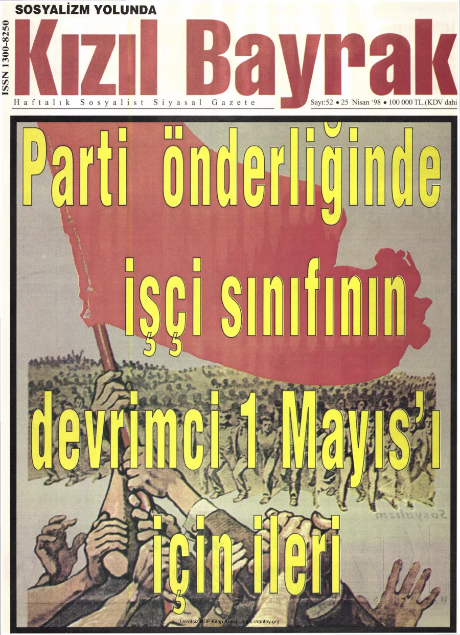 Kızılbayrak Yıl 1998 Sayı 15 25 Nisan kapak görseli