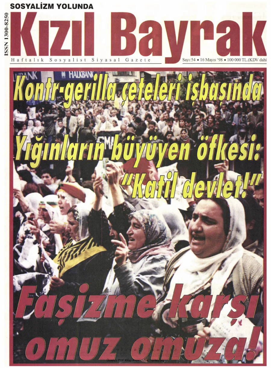 Kızılbayrak Yıl 1998 Sayı 17 16 Mayıs kapak görseli
