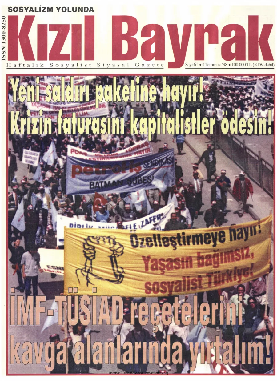 Kızılbayrak Yıl 1998 Sayı 24 4 Temmuz kapak görseli