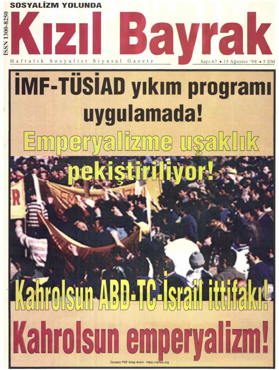 Kızılbayrak Yıl 1998 Sayı 30 15 Ağustos kapak görseli