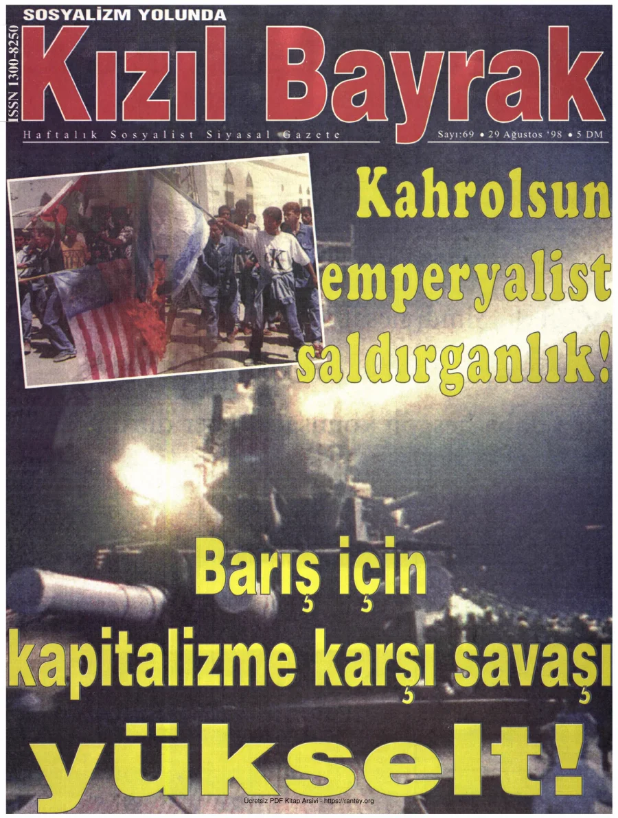 Kızılbayrak Yıl 1998 Sayı 32 29 Ağustos kapak görseli