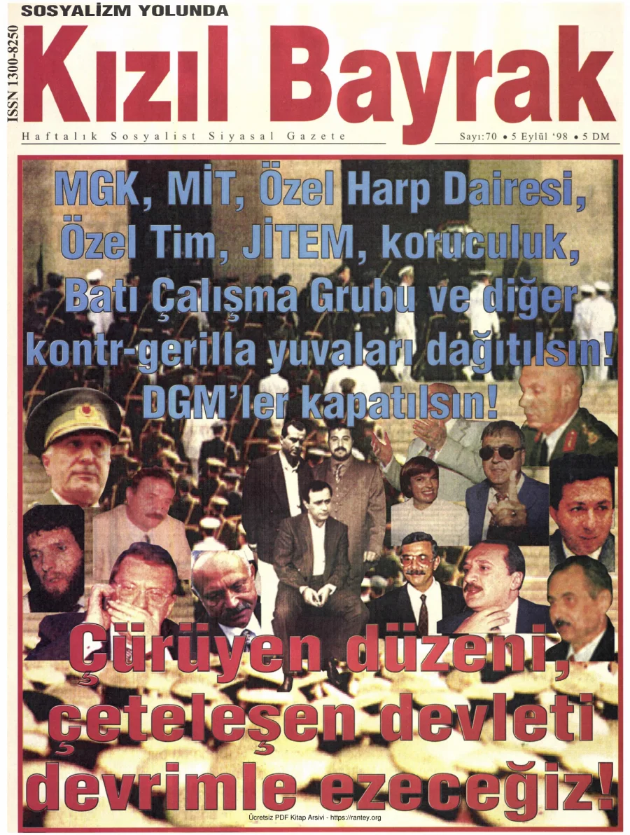 Kızılbayrak Yıl 1998 Sayı 33 5 Eylül kapak görseli