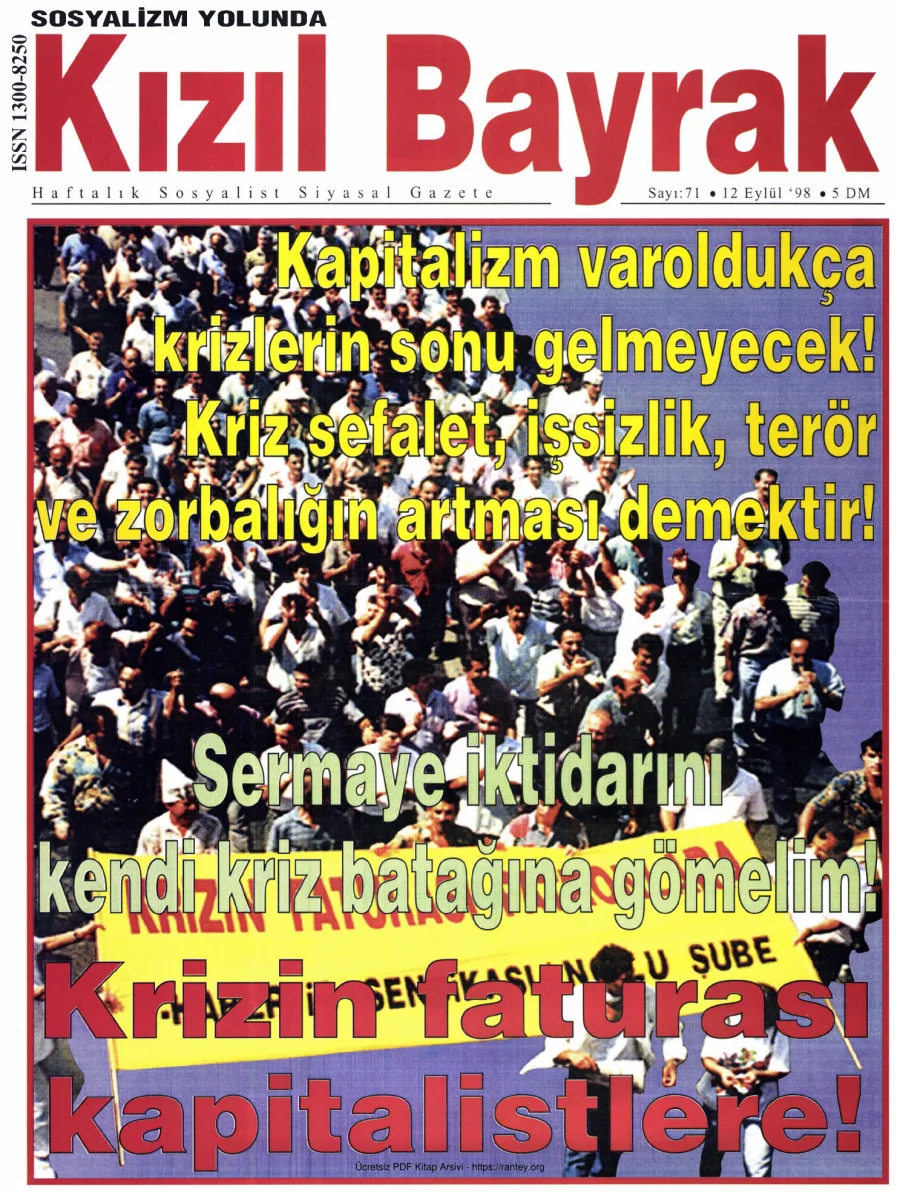 Kızılbayrak Yıl 1998 Sayı 34 12 Eylül kapak görseli