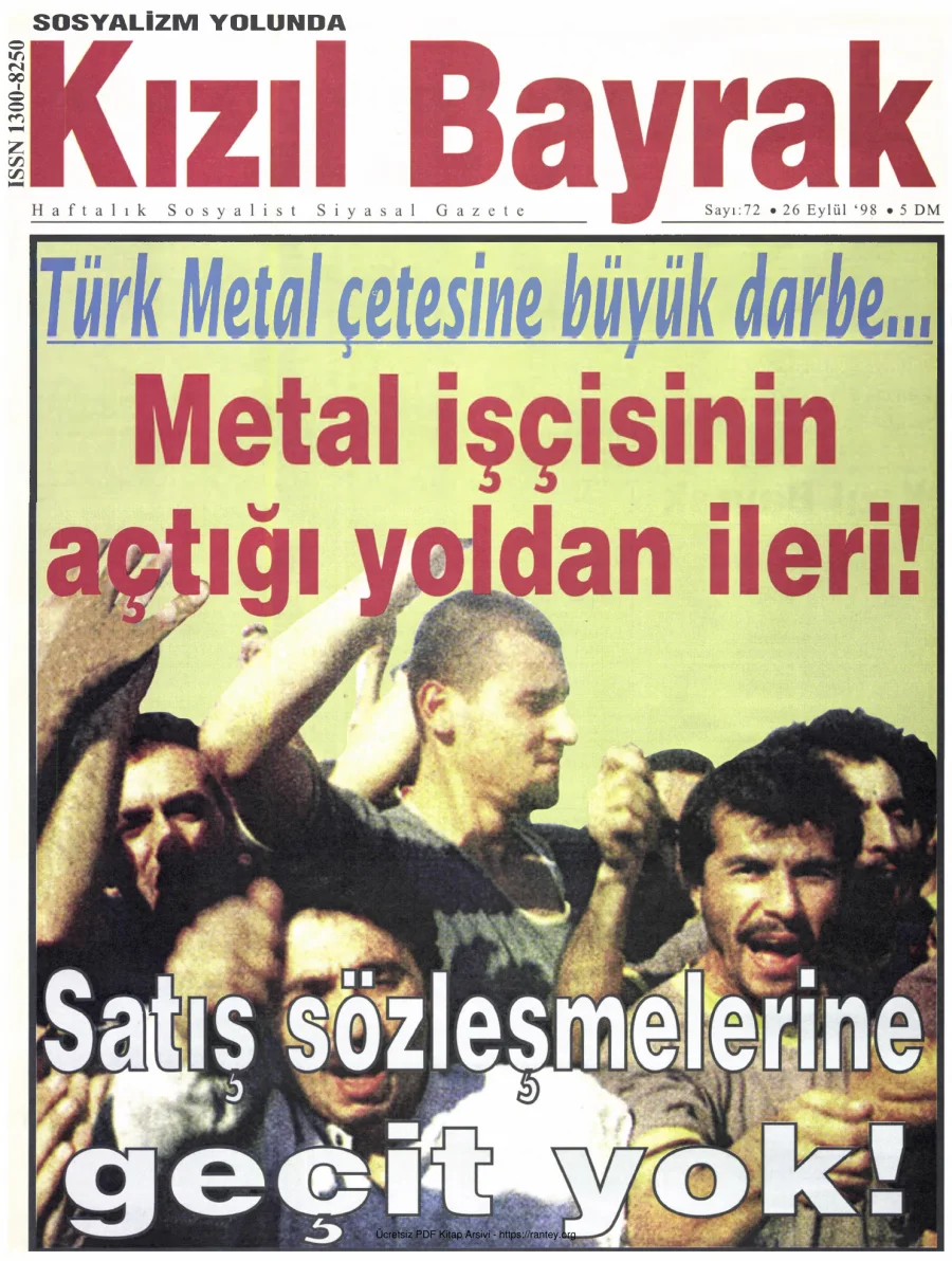 Kızılbayrak Yıl 1998 Sayı 35 26 Eylül kapak görseli