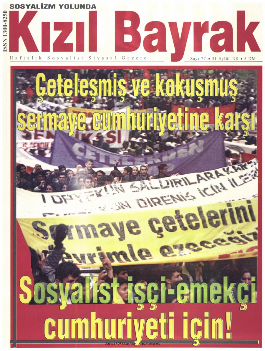 Kızılbayrak Yıl 1998 Sayı 40 31 Ekim kapak görseli