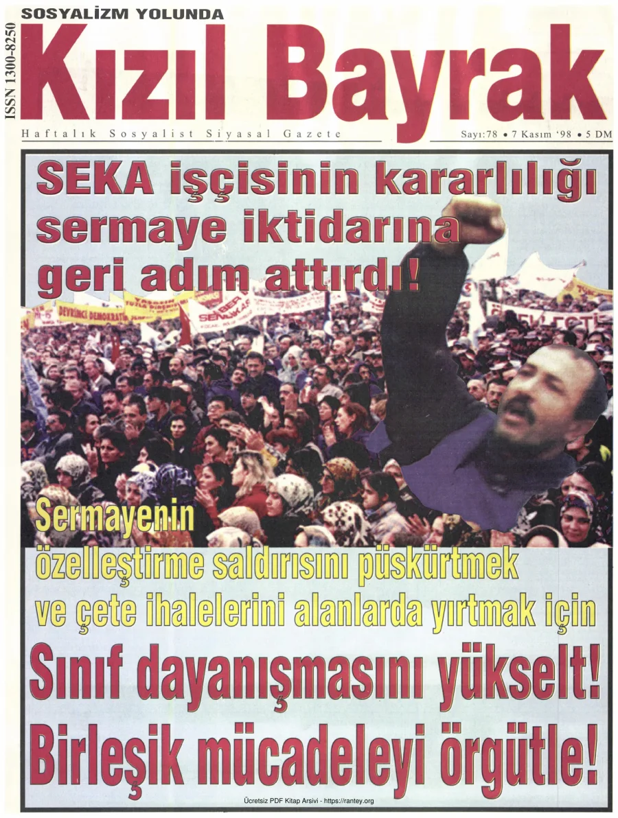 Kızılbayrak Yıl 1998 Sayı 41 7 Kasım kapak görseli
