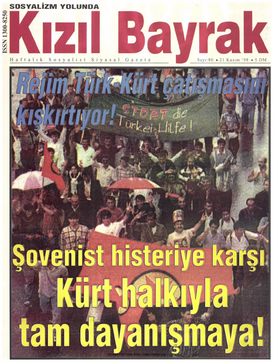 Kızılbayrak Yıl 1998 Sayı 43 21 Kasım kapak görseli