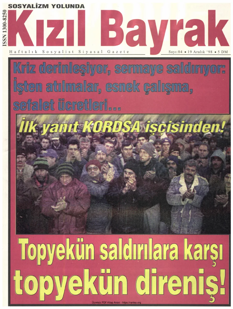 Kızılbayrak Yıl 1998 Sayı 47 19 Aralık kapak görseli