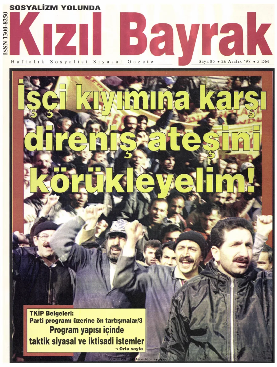 Kızılbayrak Yıl 1998 Sayı 48 26 Aralık kapak görseli