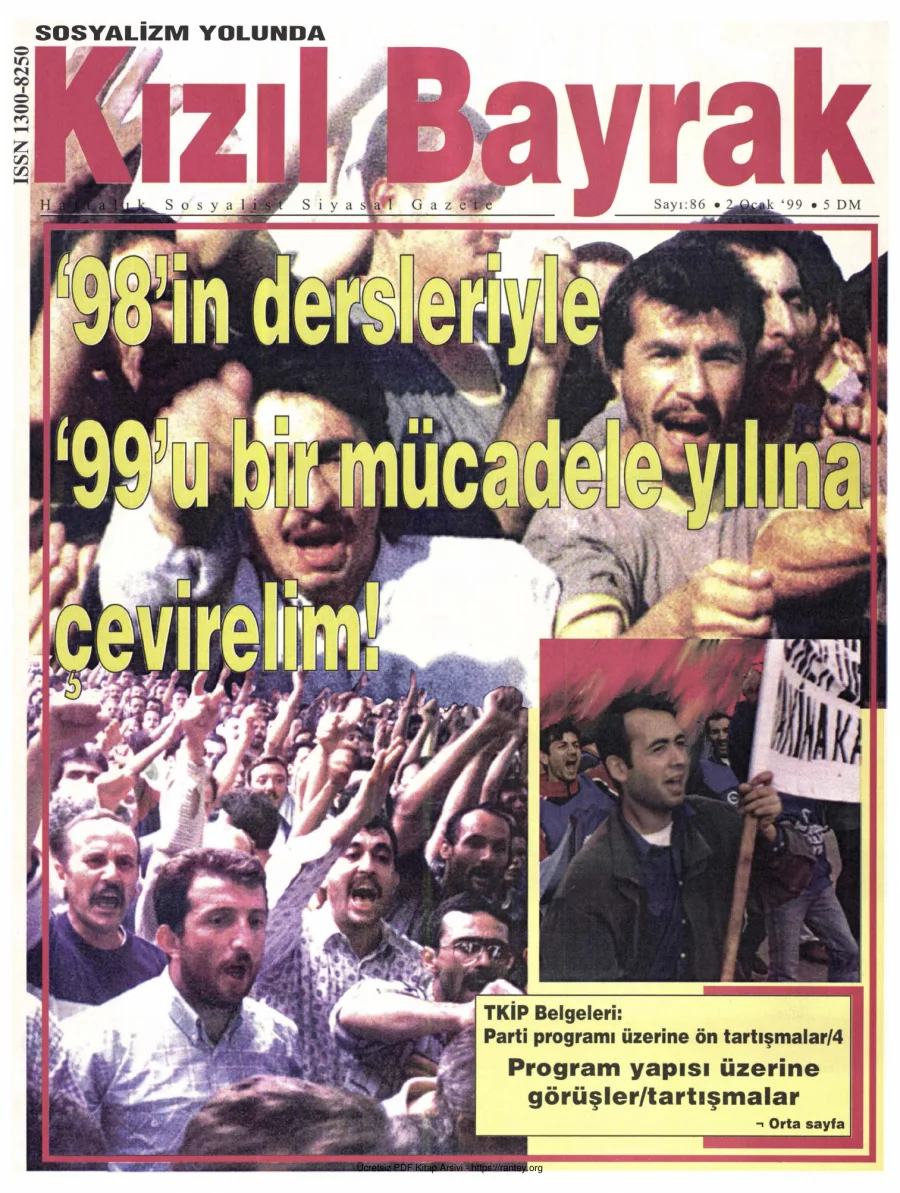 Kızılbayrak Yıl 1999 Sayı 01 2 Ocak kapak görseli