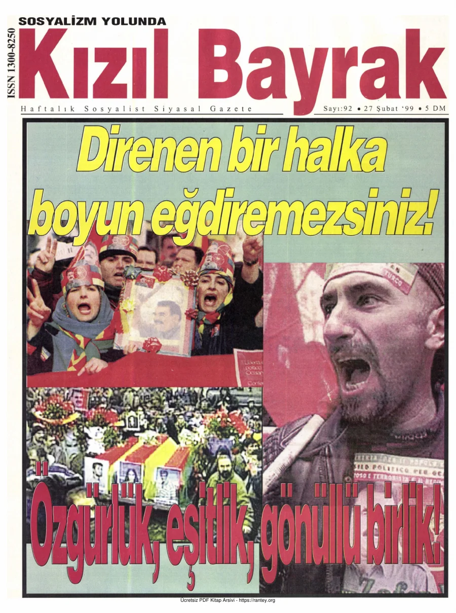 Kızılbayrak Yıl 1999 Sayı 07 27 Şubat kapak görseli