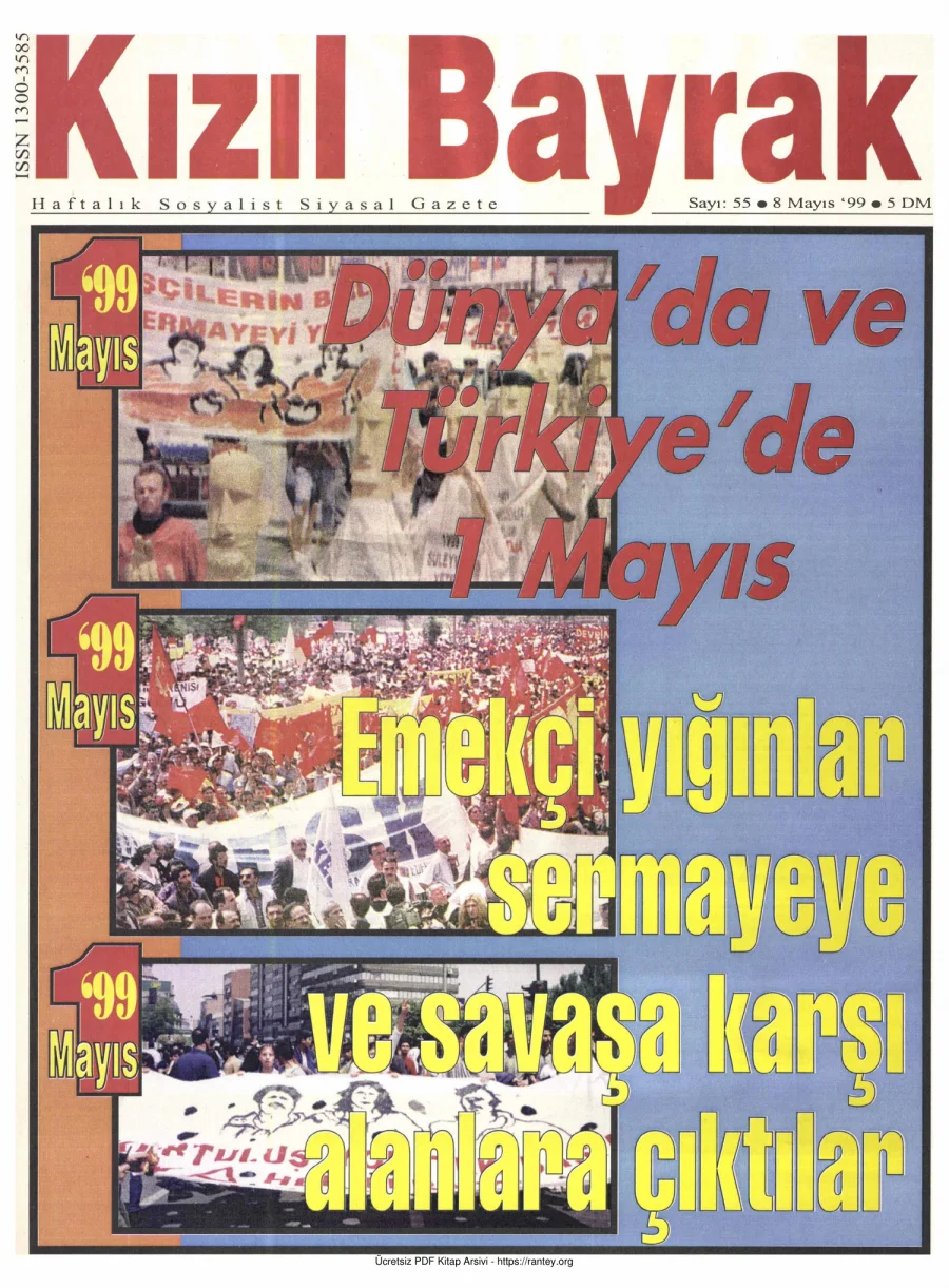 Kızılbayrak Yıl 1999 Sayı 16 8 Mayıs kapak görseli