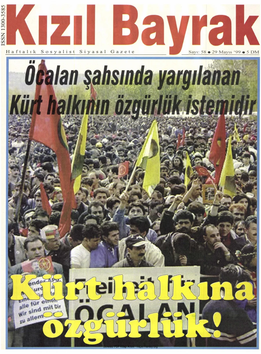 Kızılbayrak Yıl 1999 Sayı 19 29 Mayıs kapak görseli