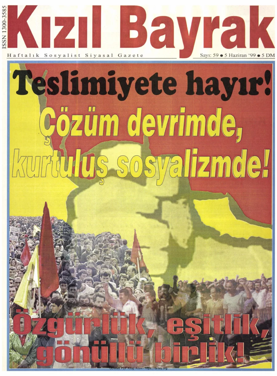 Kızılbayrak Yıl 1999 Sayı 20 5 Haziran kapak görseli